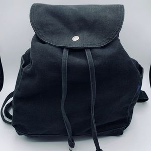 Black BAGGU Canvas Drawstring Backpack